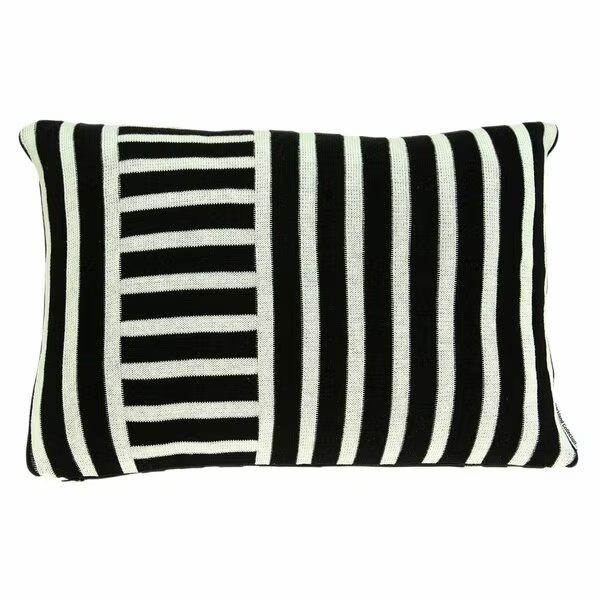 20 x 7 x 20 in. Transitional Black Solid Pillow Cover with Poly Insert, Homeroots, Mfr#: 334023